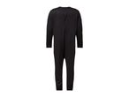 Black long-sleeved jumpsuit with red splatter design