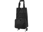 Juodas W5 pirkinių vežimėlis su ratukais ir rankena