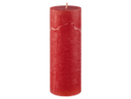 LIVARNO home sarkana staba svece, teksturēta virsma