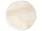 Tapete oval branco macio de pelo sintético