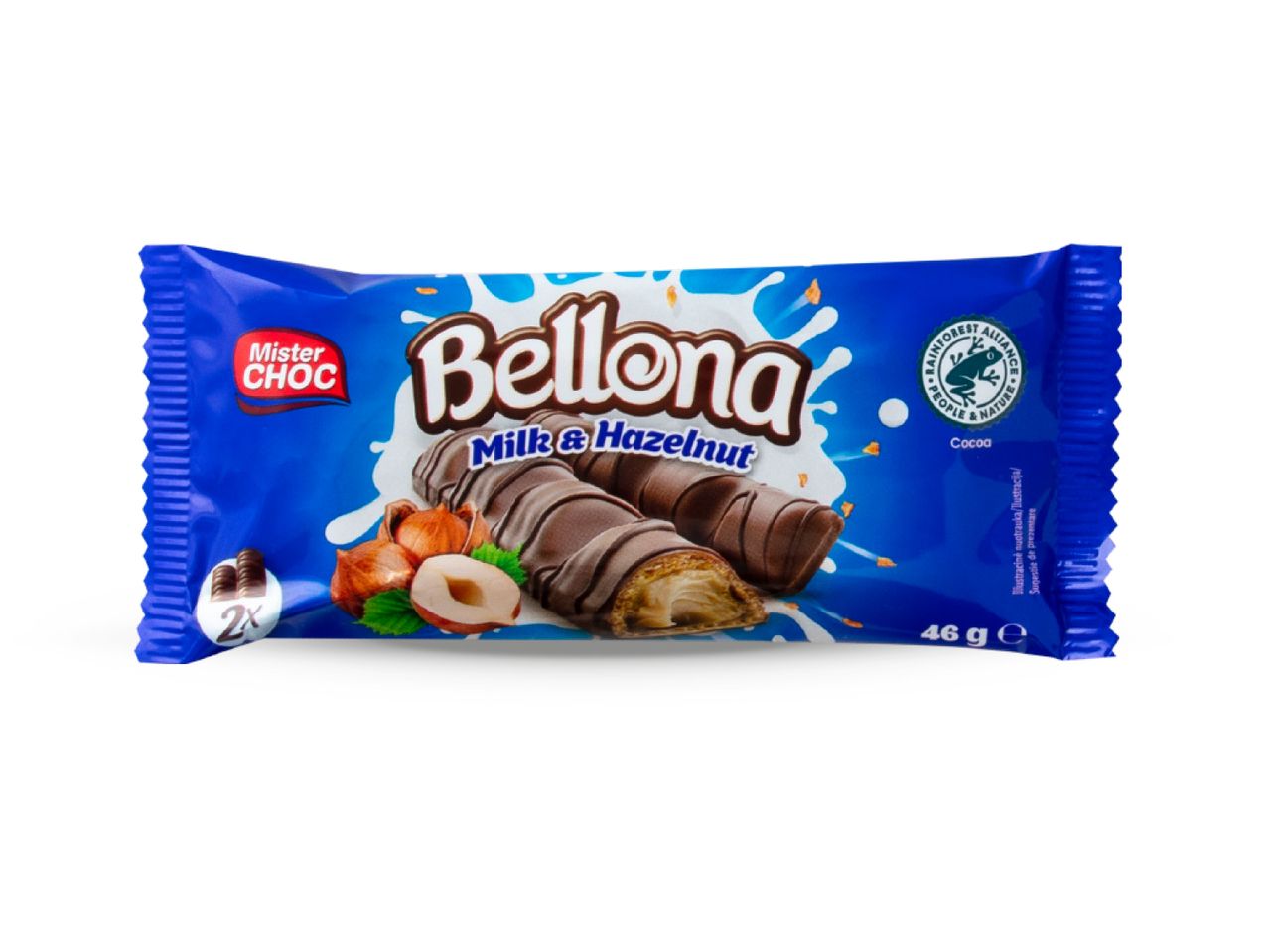 Pakiranje Bellona vafla s lješnjacima i čokoladom.
