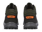 A pair of Crivit hiking boots in olive green and black.