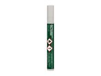 Scratch remover pen with hazard symbols and contact information.