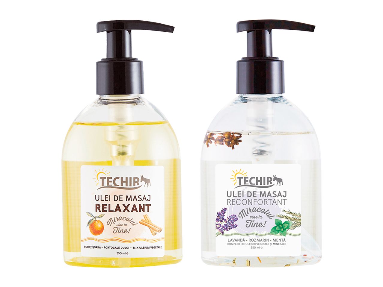 Uleiuri de masaj Techir Relaxant și Reconfortant, 250 ml.