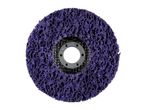 Purple stripping disc for angle grinders, isolated on a white background.