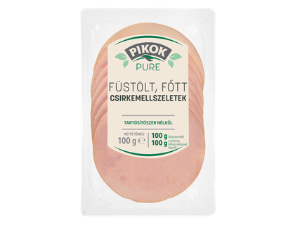 Füstölt, főtt csirkemell