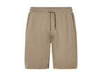 Beige sweatshorts med snøre i taljen.