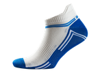 White and blue athletic socks: modern design.