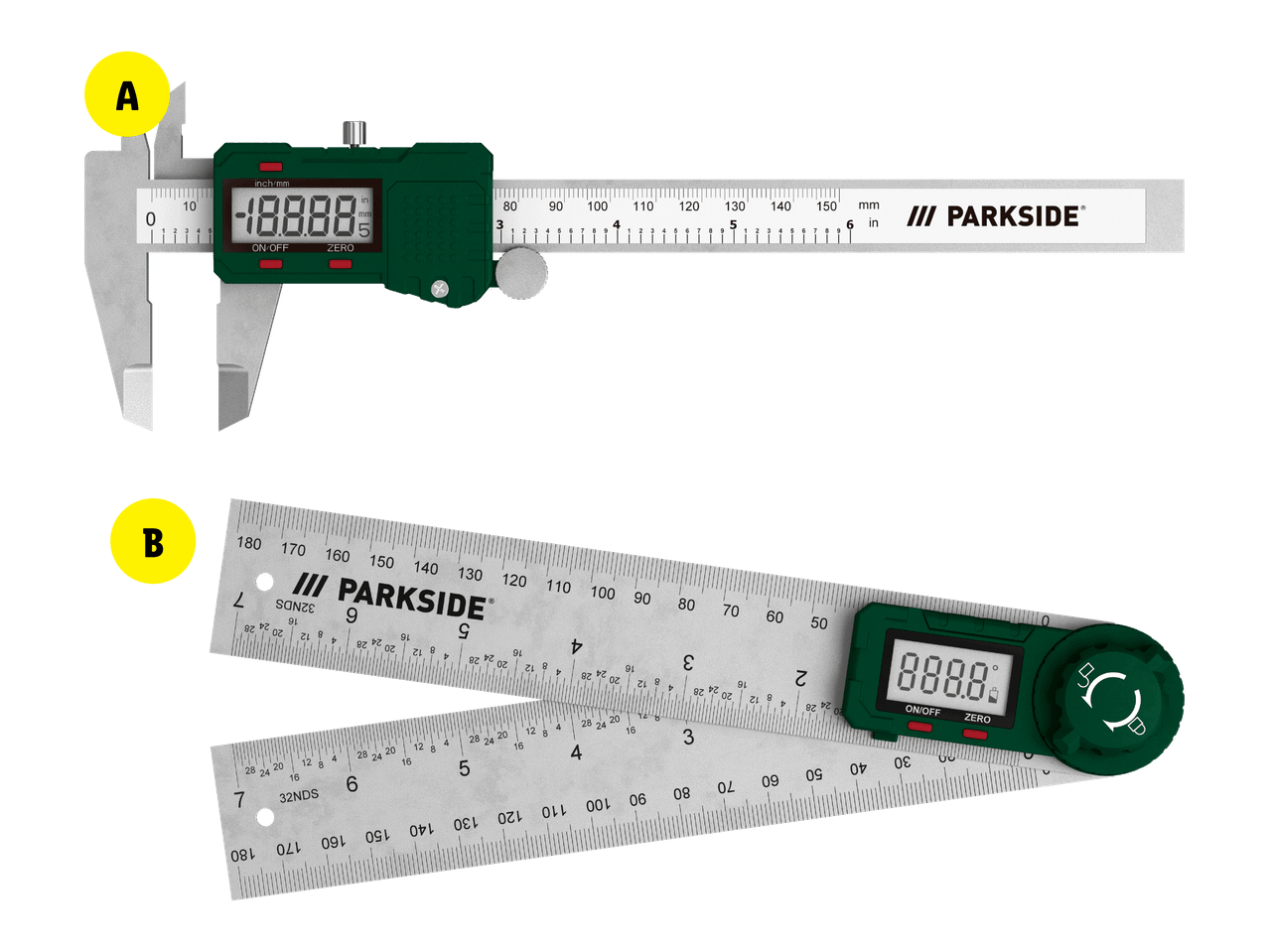 Mene koko näytön tilaan: PARKSIDE® Digitaalinen työntö- tai kulmamitta - Kuva 1