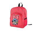 A red Minnie Mouse children's backpack.