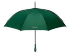 Un ombrello verde con il logo Parkside.