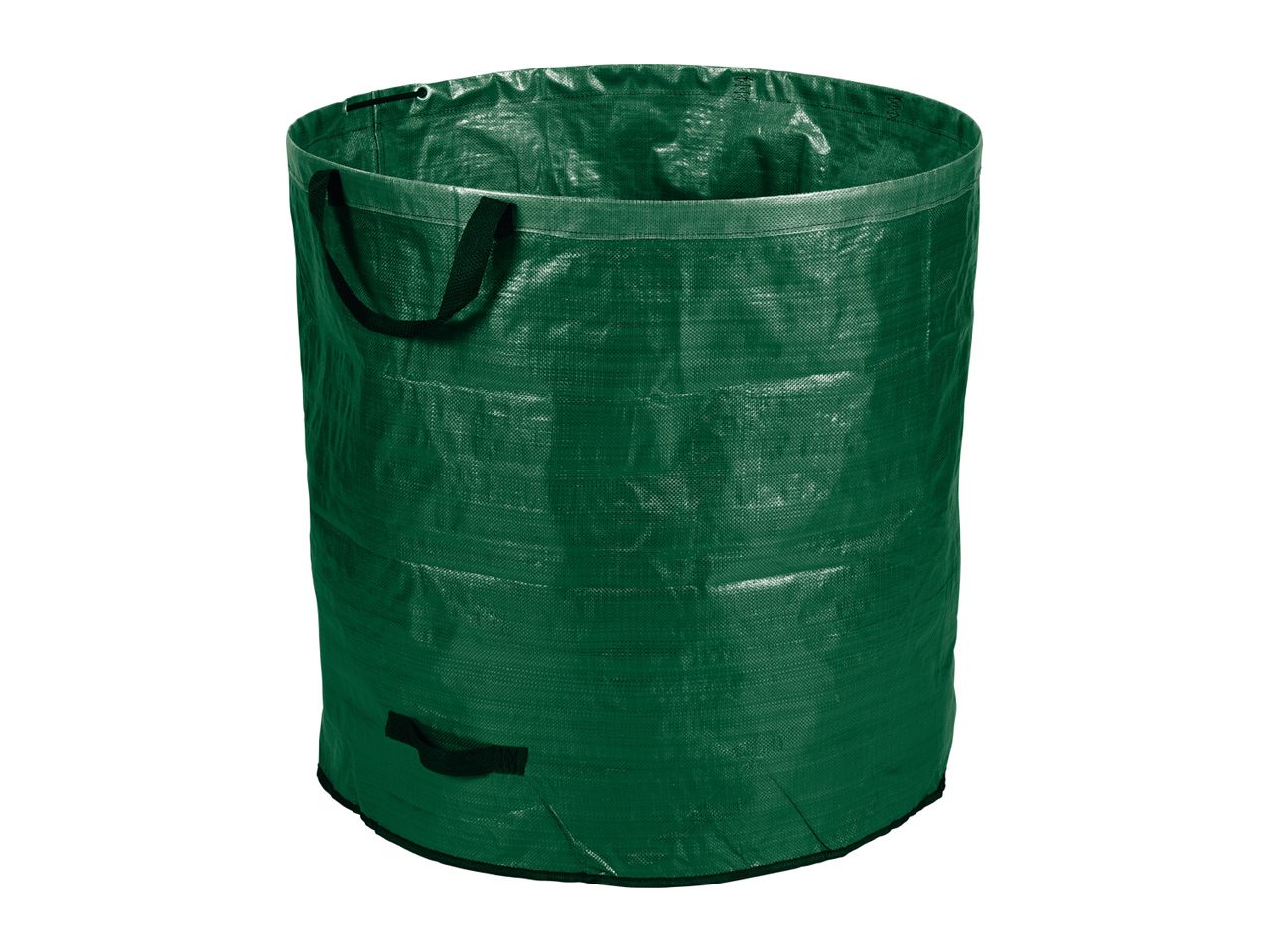 Green garden waste bag with handles