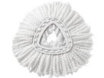Vileda Easy Wring & Clean Refill, white microfiber mop head with a triangular plastic base.