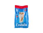 Coshida: cat food with beef, poultry, and peas.