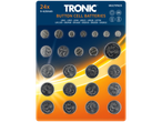 24 μπαταρίες κουμπιών TRONIC σε πολλαπλή συσκευασία.