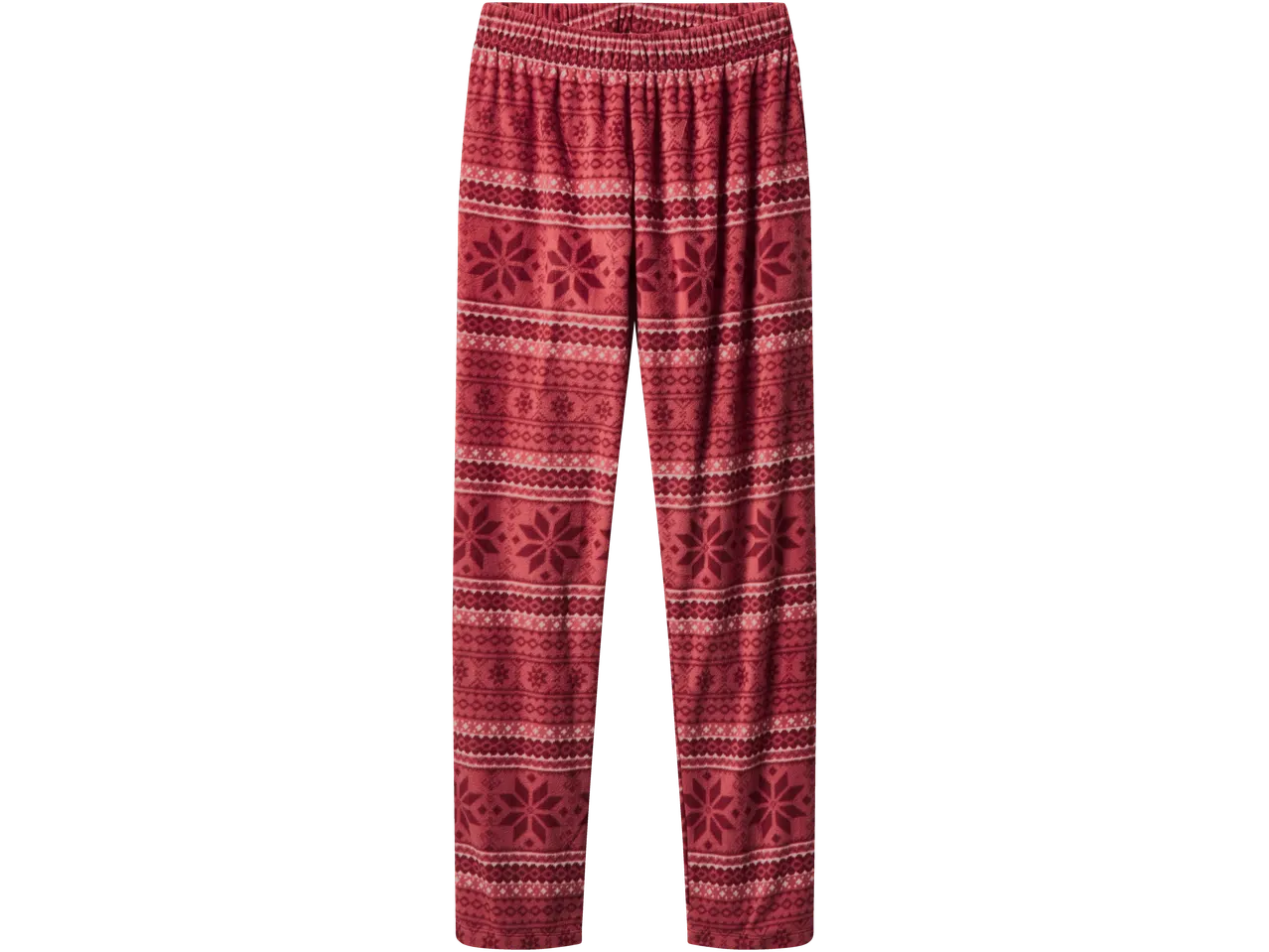 esmara® Pijama fleece, damă: Sarkanas flīsa bikses ar ziemas rakstu