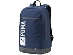 Zaino Puma blu navy con logo bianco e base grigia.