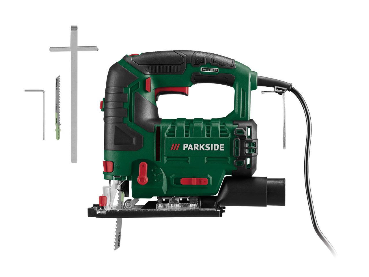Parkside Stichsäge PSTD 800 F5 mit Zubehör.