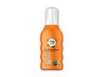 En flaske Cetaphil solspray med appelsin-duft.