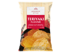Teriyaki flavour ridge cut crisps in a bag with a Japanese style design.