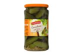 Fresnona Cornichons with Honey in a jar.