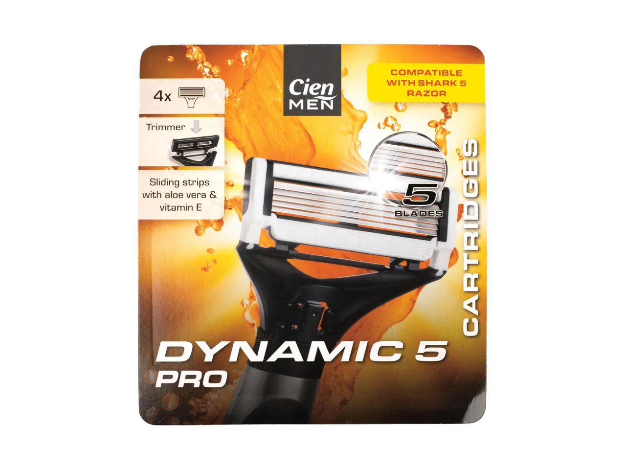 Cartușe Cien Men Dynamic 5 Pro cu 5 lame, compatibile cu aparatul de ras Shark 5.