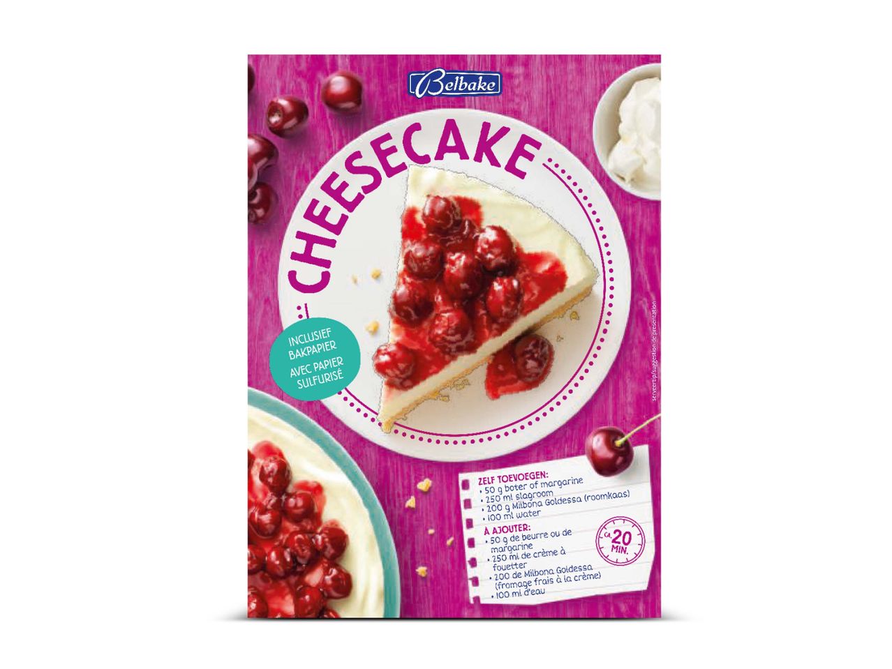Belbake kersen cheesecake: makkelijk en snel te maken.