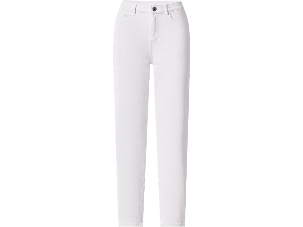 Valged sirge lõikega naiste teksad