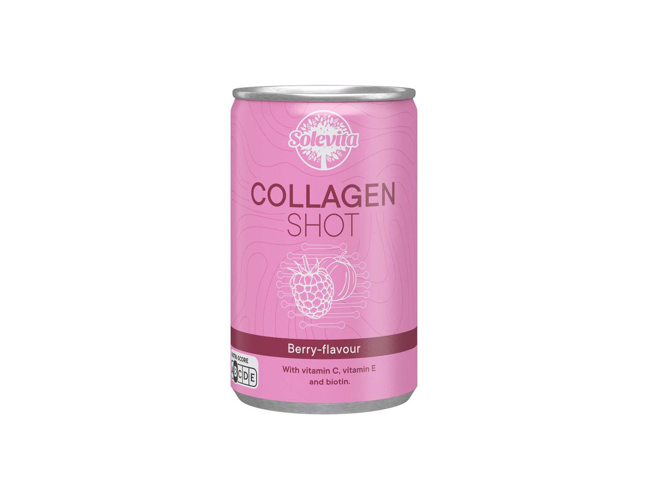 Rózsaszín Collagen Shot italosdoboz.