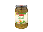 Un pot de pesto alla Genovese avec un Nutri-Score D et un poids de 550g.