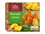 Chinese style pineapple fritters with nutritional information and cooking instructions.