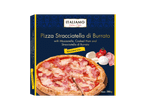 Pizza congelada de stracciatella di burrata com mozzarella e fiambre, cozida em forno a lenha, 346g.