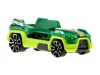 Green and lime green toy car with 'DRONE' written on the back spoiler.