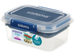 Sistema To Go lunch box with blue lid, featuring a leak-proof design and 33.8 oz/1L capacity.