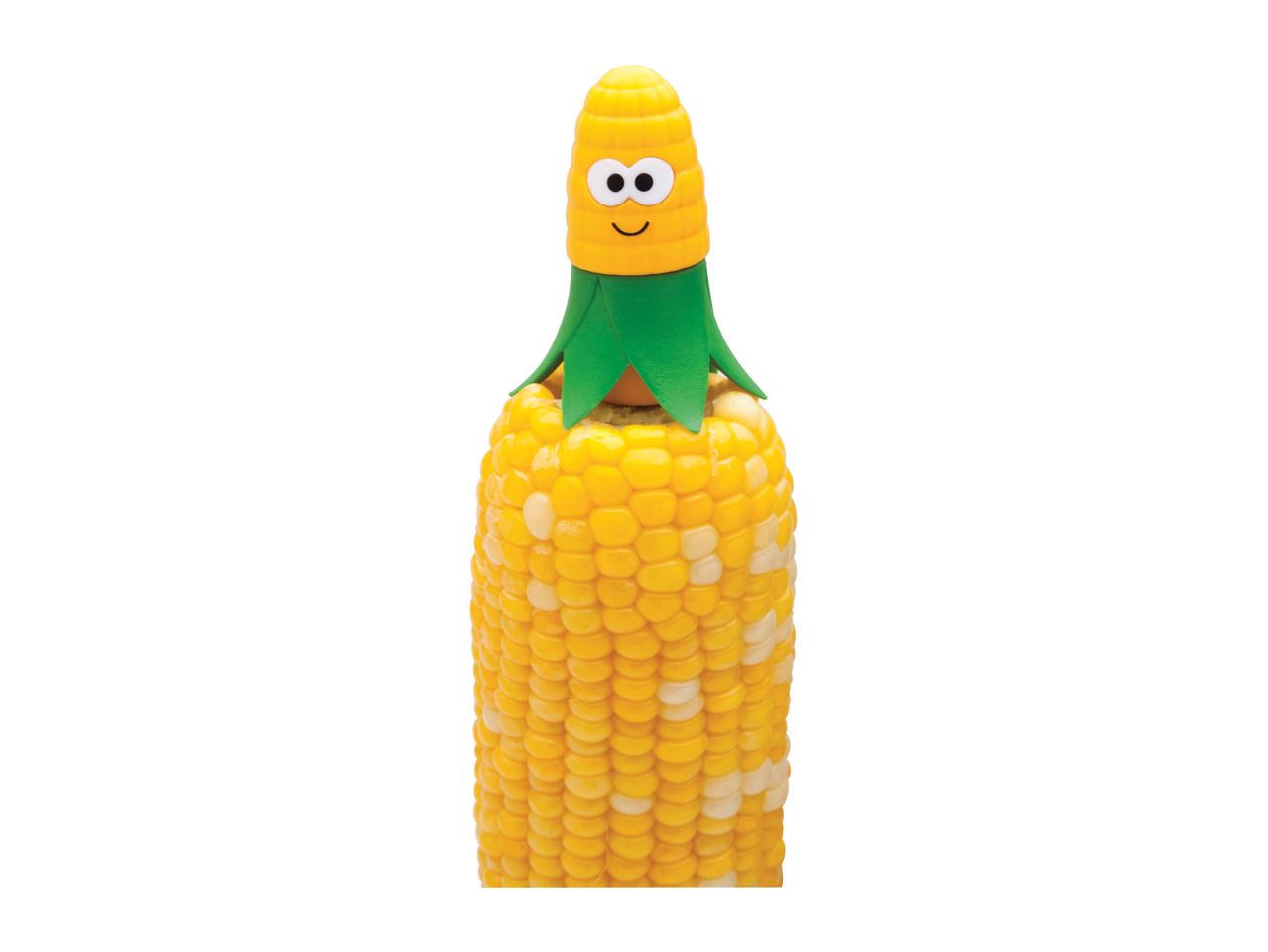 A corn-on-the-cob shaped ice pop.