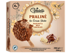 Gelatelli Praliné Ice Cream Sticks com avelã e chocolate de leite, 4 unidades.