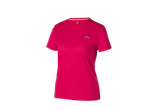 Дамска спортна тениска в цвят фуксия с къс ръкав и кръгло деколте