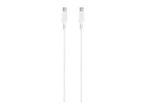 Two white USB-C to USB-C cables with textured grips on a white background.