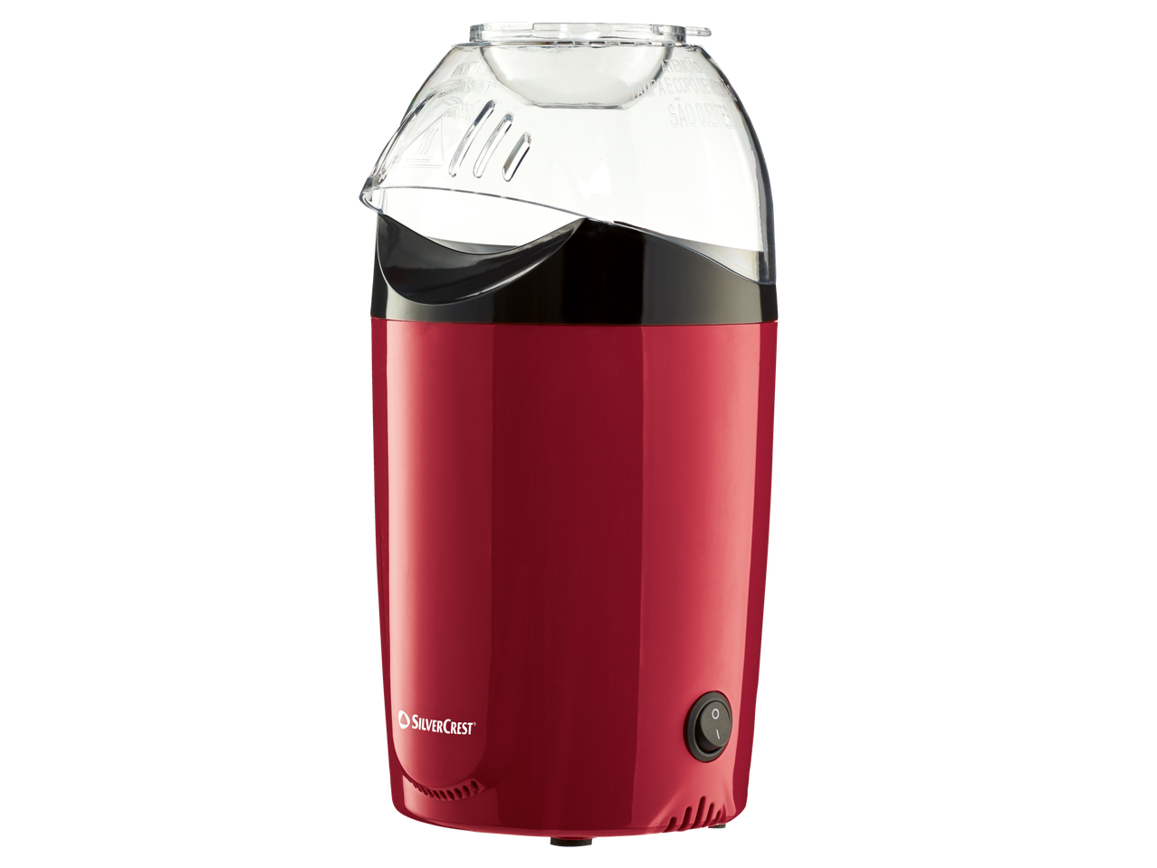 Silvercrest® aparat za kokice u crvenoj boji sa providnim poklopcem
