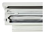 Close-up of a vacuum sealer with a plastic roll inside