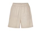 Beige shorts med elastik i taljen.