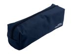 A navy blue Crelando pencil case with a zipper.