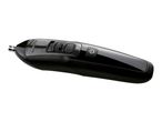 A black, cordless electric screwdriver.