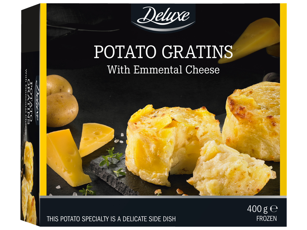 Deluxe kartuli gratin emmentali juustuga.