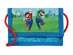 Син портфейл Super Mario Bros. с Марио и Луиджи
