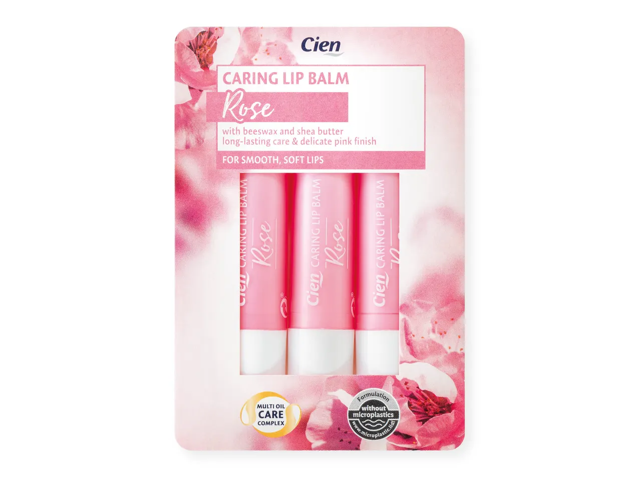 Cien Caring Lip Balm Rose балсами за устни, аромат на роза.