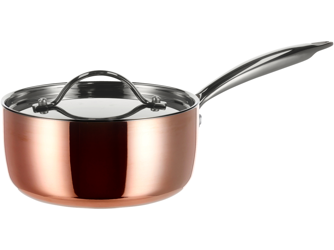 SILVERCREST® kastrull med kopparbeläggning och handtag i rostfritt stål