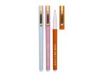 Three pastel-colored pens with gold clips, featuring motivational phrases: 'CHOOSE HAPPY,' 'YES, YOU CAN,' and 'NOW OR LATER.'