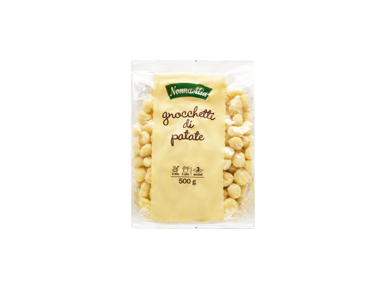 Confezione di gnocchetti di patate NonnaMia da 500g.