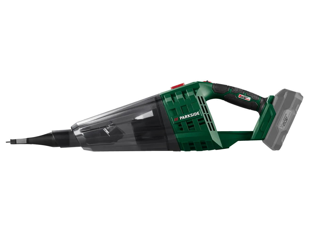 Um aspirador de pó sem fio Parkside X20V Team.
